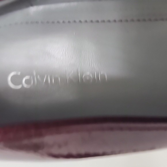 Calvin Klein Kendall Burgundy Patent leather Lizard Embossed Heels Size 9.5 - Picture 8 of 13
